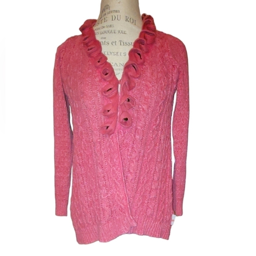 Naartjie Long Sleeve Cardigan Cable Knit Sweater